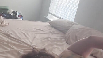 Hot white girl with tattoo fucks black cock