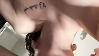 Snowbunny sucking a Big Black Cock