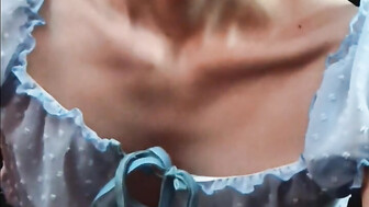 White girl strokes Big black cock