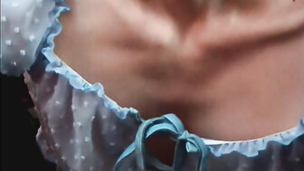 White girl strokes Big black cock