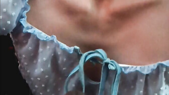 White girl strokes Big black cock