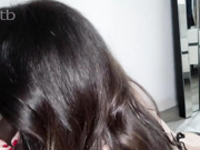 Cuckold wife in black lingerie worships Big black cock