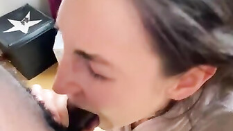 Morning perfect blowjob before work