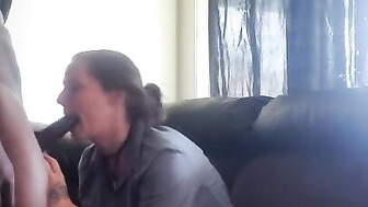 Fucking with BBC on the couch