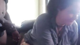 Fucking with BBC on the couch