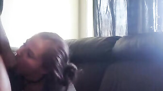 Fucking with BBC on the couch