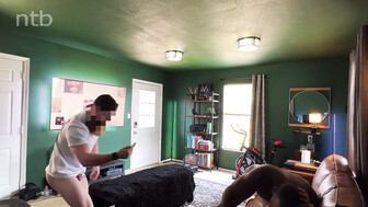 Cuck hubby with little penis filmed a video of his hotwife and black lover