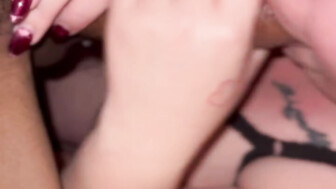 White wife sucking Big black cock