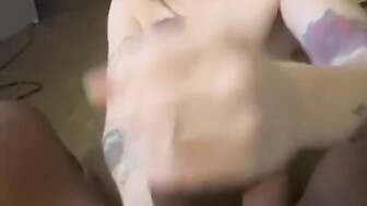 Pretty ginger hottie comes back to hotel to suck Huge BBC