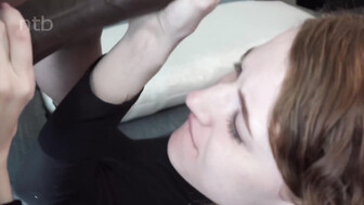 Thick ginger pussy hairs were all smeared with that creamy bbc cum