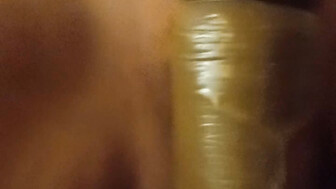 Slut wife Tammy fucking her black dildo