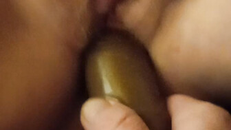 Slut wife Tammy fucking her black dildo