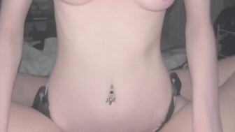 18 year old petite gf pegging her cuck bf