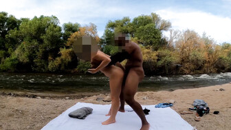 Blond cuckold white wife's bbc fuck session in the outdoors