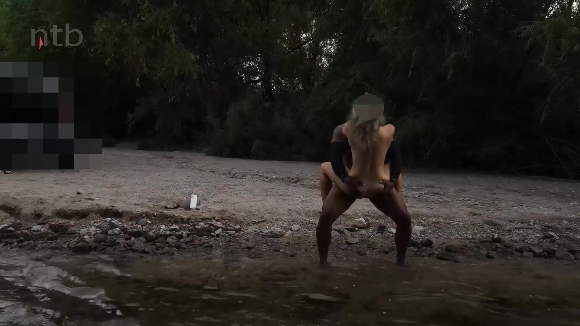 Blond cuckold white wife's bbc fuck session in the outdoors