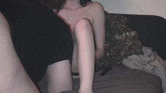 18 year old petite gf teaching cuck how to suck dildo