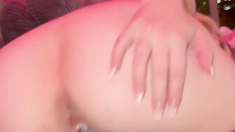 Black dick makes her little pink pussy cream