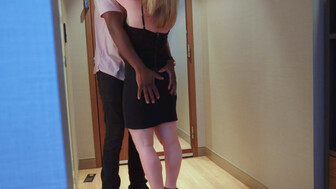 Married MILF blonde with big tits in the hotel with BBC bull