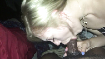Blonde needs a black cock in her mouth