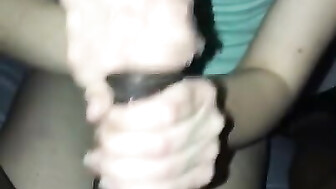 Suck and stroke black cock