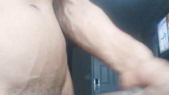 Stroking My Third Leg til I fill the floor up with cum