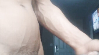 Stroking My Third Leg til I fill the floor up with cum