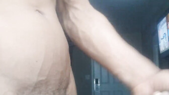 Stroking My Third Leg til I fill the floor up with cum