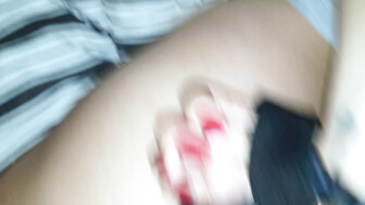 Romanian whore with hands tied fucked with a beer bottle and then by a small cock