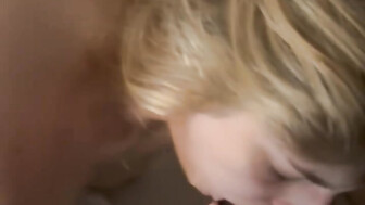 White slut sucks BBC