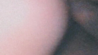 Thick white hottie taking Black dick