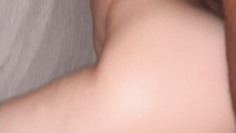 Black guy holds white submissive wife face down with foot pushing bbc deep inside