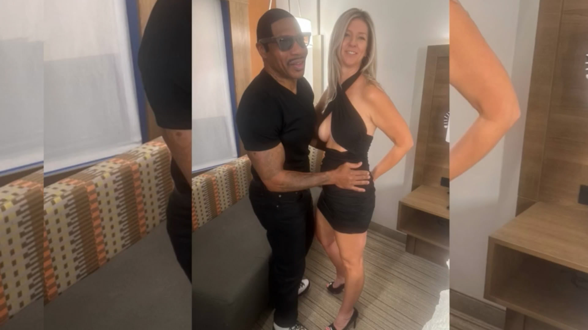 Hot white blonde and handsome black lover