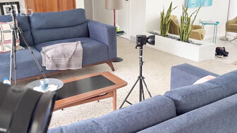 Pretty white girl with big tits sucks and rides big black dick