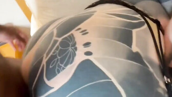 Tatted white girl takes huge BBC