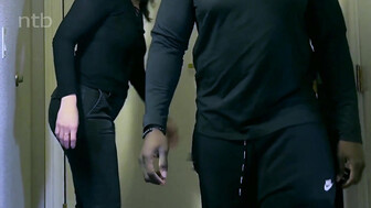 Brunette cuckold white milf takes both bbc loads in her ass and throat