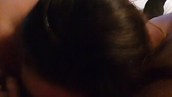 Milf snacking on my black balls