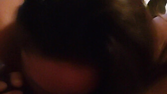 Milf snacking on my black balls