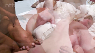 Cuckold blond white wife fucks her very first bbc while hubby licks her pussy