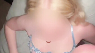 Hot blonde girl loves hard anal with long BBC