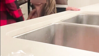 Sexy blonde gets two black cocks just for her