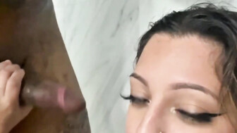 big titty latina loves bbc in the shower