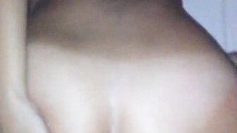 Sexy slut wife fingers ass taking black cock then gets creampied