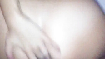 Sexy slut wife fingers ass taking black cock then gets creampied