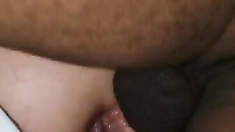 Sexy Hot Wife spreads her white Pussy for BIg Black Cock