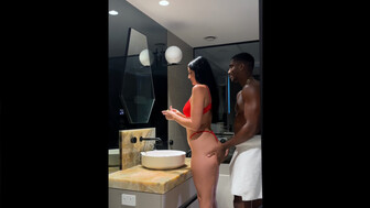 Hot brunette with sexy body enjoying BBC