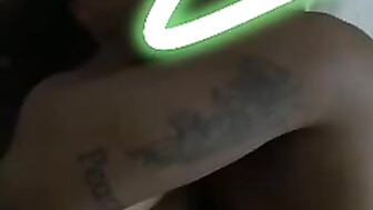 wife hold hand with bull