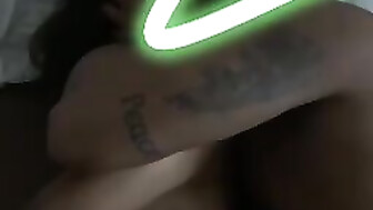 wife hold hand with bull