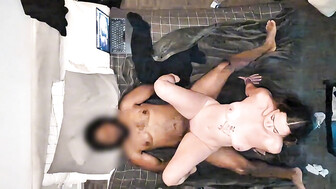 Snow bunny lovs BBC riding