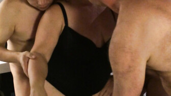 Liz busy with interracial gang bang and loving it!