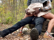 My beautiful wife fucks a black boyfriend in the woods